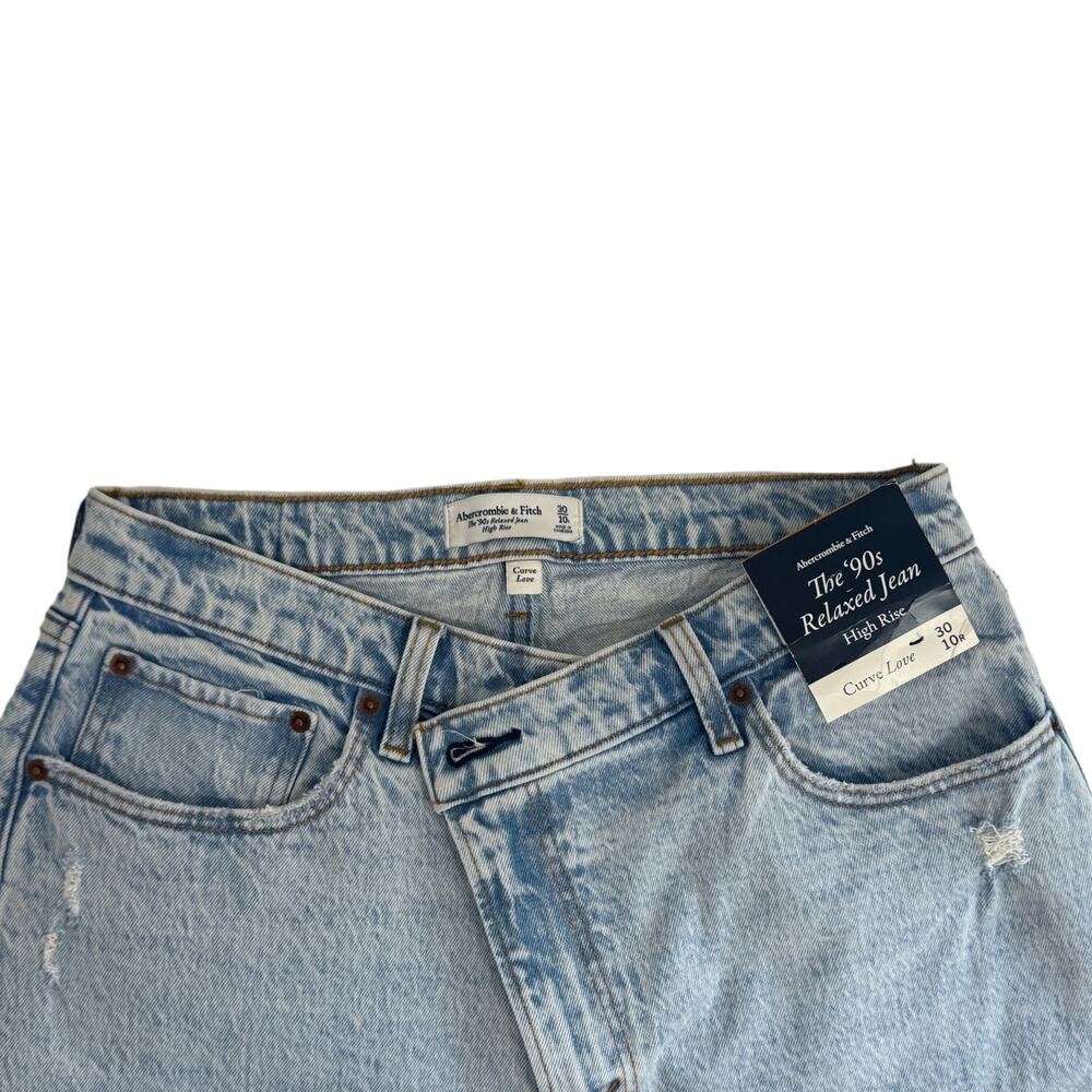 Abercrombie & Fitch light blue woman's jeans high rise in size 30/10 regular NEW - Picture 3 of 4
